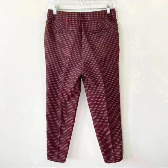 kate spade red diamond on black ankle pants - Picture 2 of 7